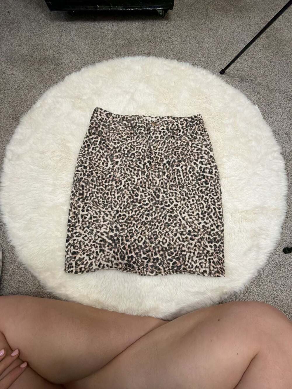 JEN7 by 7 For All Mankind Leopard Print Pencil Skirt